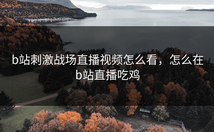 b站刺激战场直播视频怎么看，怎么在b站直播吃鸡